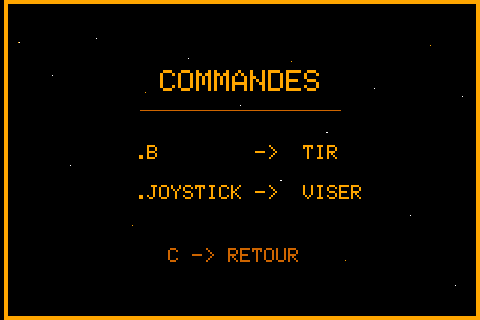 Écran des commandes